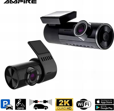 Produktbild von AMPIRE DC2-PRO | Dual-Dashcam in 2K (Quad HD) Auflösung, WiFi und GPS