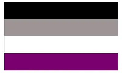 Produktbild von Asexual Flag Aufkleber / Sticker 5.0 x 7,6 cm / 2 x 3 inch