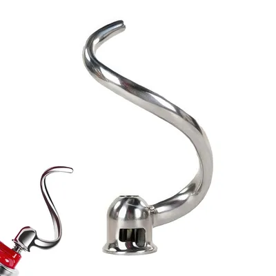 Produktbild von 304 Edelstahl Knethaken für KitchenAid 4,5-5 QT,Rostfreier Teighaken für KitchenAid Tilt-Head Standmixer,Spülmaschinenfest & Langlebig