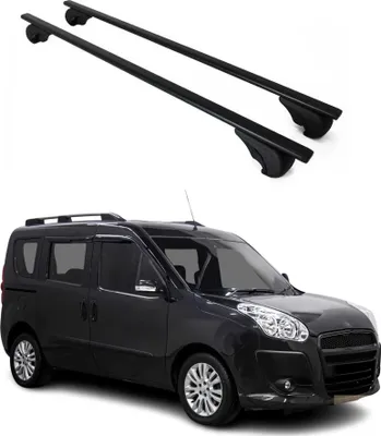 Obrázek produktu pro Příčné střešní nosiče pro Fiat Doblo 2010–2021, černé