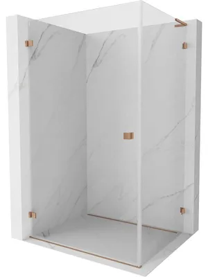 Obrázek produktu pro Mexen Lunar-B L sprchový kout otočný levý 85 x 80 cm, transparentní, kartáčovaná měď - 832L-085-080-65-00-L