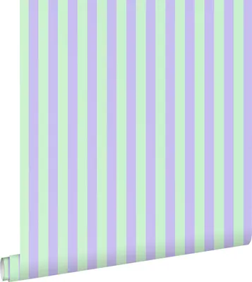 Obrázek produktu pro ESTAhome tapety pruhy fialové a zelené 50 x 900 cm
