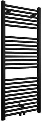 Immagine prodotto di Radiatore da bagno Lincoln - attacco centrale da 50 mm / laterale - 366W - nero opaco - 1200x500 mm