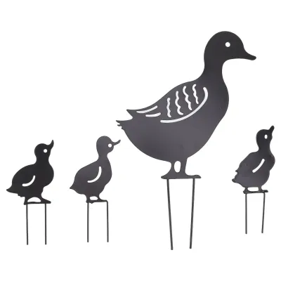 Productafbeelding van Metalen eenddecoraties voor in de tuin, schattige ijzeren eenddecoraties voor terras, decoratieve tuinpennen, decoratieve tuinpennen voor buiten, ijzeren eenddecoraties, tuindecoraties