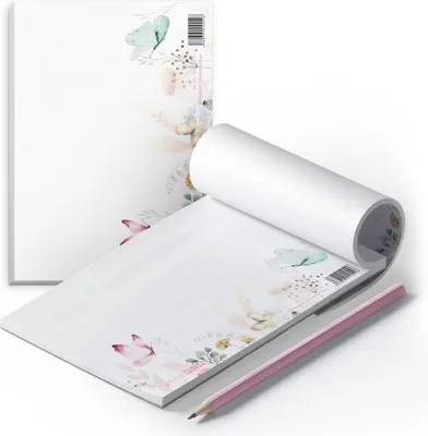 Produktbild von itenga Notizblock Schmetterling DIN A6 quer 50 Blatt
