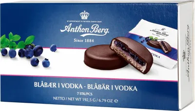 Produktbild von Anthon Berg Heidelbeere mit Marzipan in Wodka 192,5g - Blåbær i Vodka