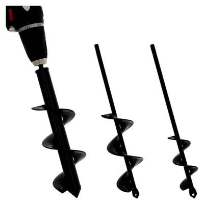 Produktbild von Erdbohrer Ø 4, 6 und 8 cm für Bohrmaschinen und Schrauber - Länge 30 cm