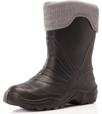 Image de Ladeheid Enfants Filles Garçons Bottes de pluie thermo Eva doublées LA-861 (Graphite/Gris, 28/29)