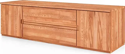 Produktbild von Kommode Bento aus Kernbuche massiv 148x45x44 cm mit 2 Türen und 2 Schubladen
