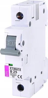 Image de Disjoncteur 1P B25A 6KA AC - 230V - Protection Électrique - Fiabilité et Sécurité