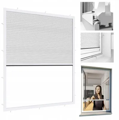 Immagine prodotto di Zanzariera Windhager EXPERT plissettata senza foratura bianca 100x120 cm