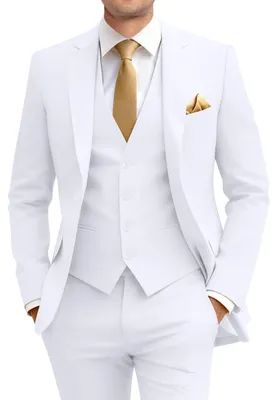 Immagine prodotto di Amyox, completo da uomo slim fit, 3 pezzi, con due bottoni, ideale per occasioni formali, matrimoni o eventi business