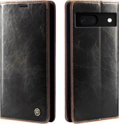 Produktbild von Handyhülle für Google Pixel 8 Kunstleder Flip Cover Hülle RFID Schutz Case Kartenfach Farbe: Dunkelbraun