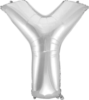 Obrázek produktu pro Balón foliový - písmeno Y - stříbrný - 102 cm