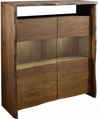 Produktbild von MASSIVMOEBEL24.DE Highboard Akazie 131x45x147 braun lackiert PURE ACACIA #205