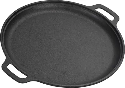 Produktbild von Famanu Gusseisenpfanne - Vorgebratene Bratfläche für Pfannkuchen, Pizza und Grillen (31 cm)