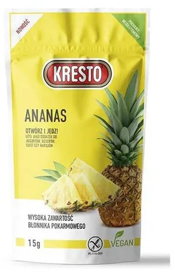 ANANAS W KAWAŁKACH LIOFILIZOWANY 15G KRESTO