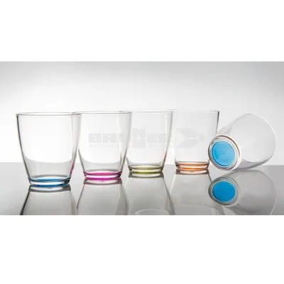 Produktbild von Trinkgläser TAHITI - 4er Set - 4 Farben - bruchfester Kunststoff - 200ml