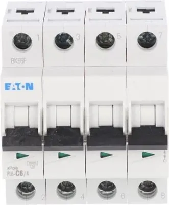 Obrázek produktu pro Miniaturní jistič 4P C 6A 6kA AC PL6-C6/4 166531