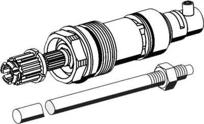 A technical drawing of plumbing parts.