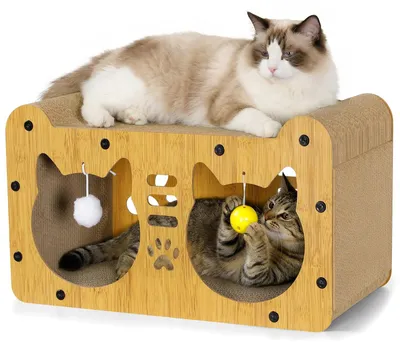 Produktbild von Gimars 51.5cm Kratzbrett Katzenhaus aus Pappe für Katzen, für Wohnungskatzen zum