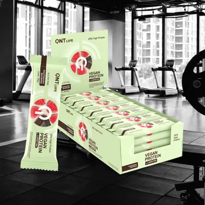Produktbild von Vegan Protein Bar + L-Carnitine (28x40g) Chocolate Raspberry Brownie