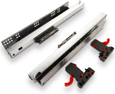 Produktbild von SOTECH 1 Paar (2 St.) Unterflurführung Vollauszug Push-to-Open und Softclose Länge 400 mm Tragkraft 40 kg 2D-verstellbar