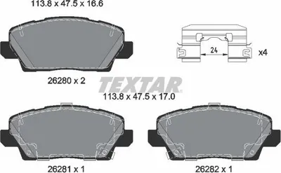 Obrázek produktu pro Kia Brzdové Destičky Přední Picanto 1,0-1,2 17-