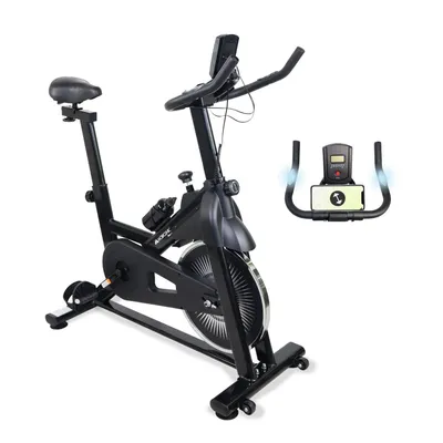 Image de Mobiclinic® Fitness, Vélo d'appartement, Différents niveaux de résistance, Teide, Entièrement réglable, écran LCD, cardiofréquencemètre