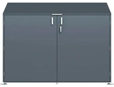 Produktbild von Fahrradbox Konsta für 4 Fahrräder oder 2 E-Bikes 200 x 100 x 153 cm anthrazit