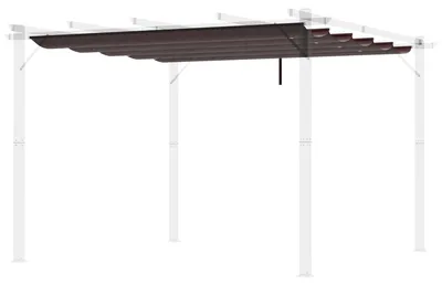 Image de Toit de remplacement pour pavillon de 3 x 3 mètres - Toit de pavillon | Couleur : Marron, Blanc