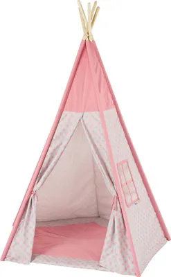 Image de Howa tipi stars 'Tori' gris/rose avec tapis de sol 8501