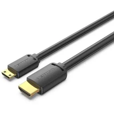 Produktbild von Kabel hdmi 4k vention aghbg/ hdmi male - mini hdmi male/ 3m/ schwarz
