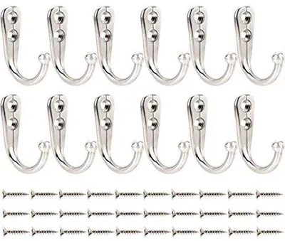 Produktbild von Metallene Haken, 12 Stück, klein, silber, für Schlafzimmer, Küche