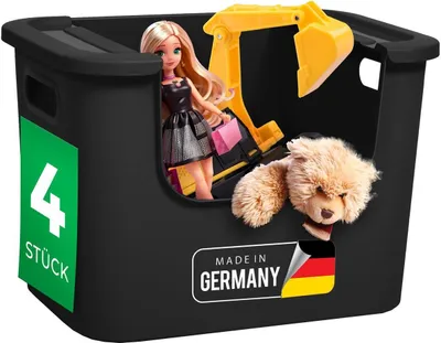 Produktbild von Novaliv 4x Aufbewahrungsbox Bad Organizer Kleiderschrank Schubladen Ordnungssystem Schwarz Wohnmobil Schrank Organizer Box Badezimmer organizer & Kleiderschrank organizer & geeignet als Schubladenbox