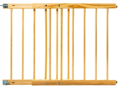 Obrázok produktu pre Drevená ochranná mreža, béžová, výška nastaviteľná od 72 do 122 cm, na dvere, krb, schody