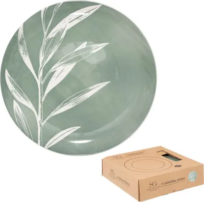 Obrázek produktu pro Sada 6 jídelních talířů Green 26 cm