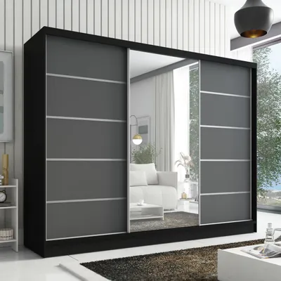 Produktbild von Schwebetürenschrank AURELIA 1 Schwebetürenschrank AURELIA 2 200 cm mit Spiegel, 3 Türen, 3 Schubladen