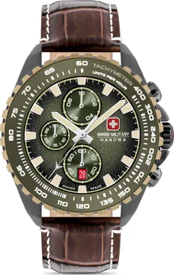 Produktbild von SWISS MILITARY HANOWA Herrenuhr Quarzuhr braun / grün onesize Herren 45 SMWGC0001830, SMWGC0001831, SMWGC0001832, SMWGC0001840