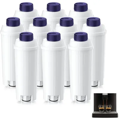 Produktbild von Wasserfilter für DeLonghi Kaffeevollautomaten, Ersatz für DLSC002, 10 Stück