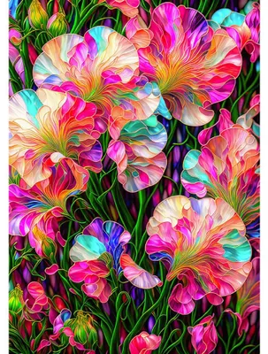 Immagine prodotto di ENJOY Puzzle in vetro colorato con fiori di pisello, 1000 tessere