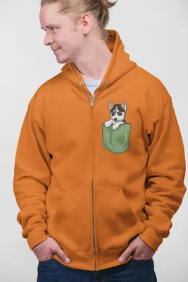 Produktbild von D&B Uni Hoodie ZIPPO00016 Husky Orange-Größe L