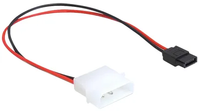 Zdjęcie produktu dla DeLOCK 82913, Molex (4-pin), SATA 6-pin Slimline, 0,245 m, Czarny, Czerwony