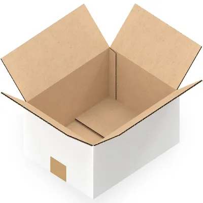 Produktbild von KK Verpackungen 50 Stück Versandkartons 244 x 194 x 128 mm Kartons 1-wellig, Faltkartons in Weiß