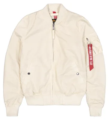 Image de Alpha Industries, veste bomber pour femmes, modèle MA-1 TT Two Tone, couleur blanc vintage, taille S