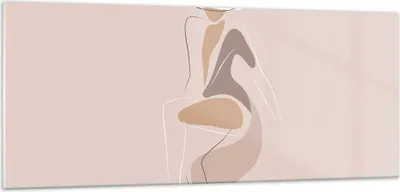 Produktbild von Bilder auf glas - Einteilig - Buntstift Frau Hut - 100x40cm - Glasbilder - Wandbilder - Bilder - zum Aufhängen bereit - Wanddekoration aus Glas - Glas Bilder - Wandbild auf Glas - GAB100x40-4773