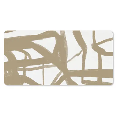 Produktbild von MuchoWow® Schreibtischunterlage Kunst - Braun - Weiß 80x40 cm - XXL Mauspad - Gaming Mauspad