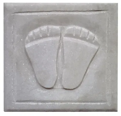 Marmor-Padukas – Abdruck göttlicher Füße, 15,2 cm, für Heimtempel
