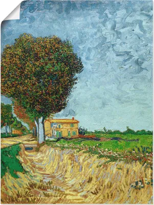 Produktbild von ARTland Poster Allee bei Arles mit Häusern Größe: 30x40 cm