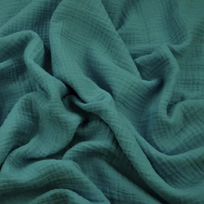Produktbild von Baumwoll-Musselin Double Gauze pastellmeerblau (Mineral Blue)